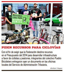 Piden recursos para ciclovías