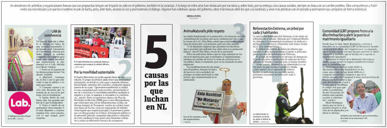 5 causas por las que luchan en Nuevo León