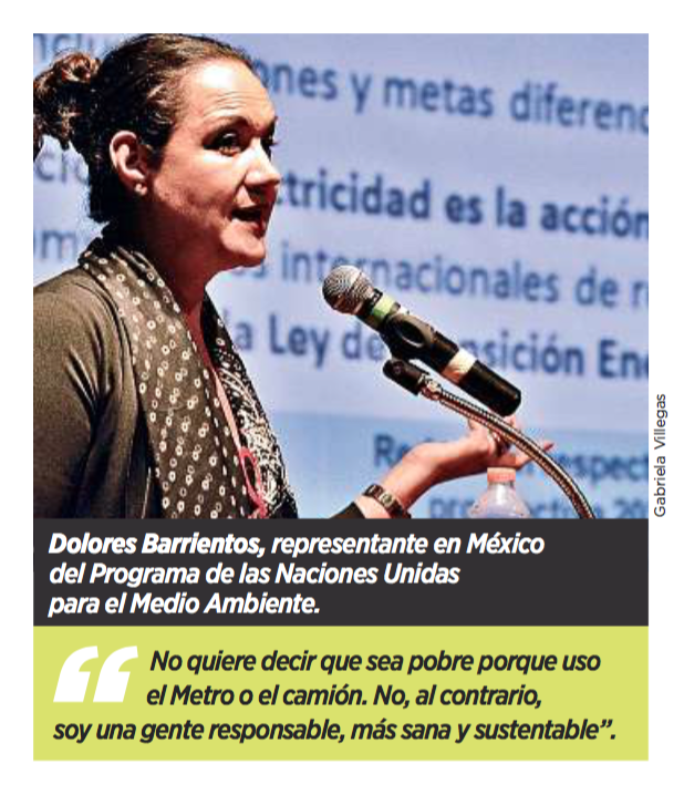 Dolores Barrientos, representante en México del Programa de las Naciones Unidas para el Medio Ambiente.